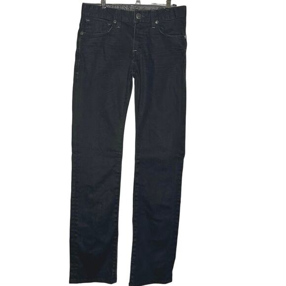 Guess Premium Coated Lincoln Slim Straight Los Angeles Jeans Black 29x32 - Picture 1 of 5